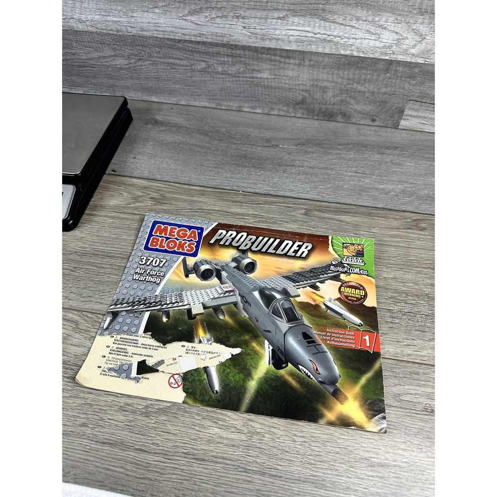 Mega Bloks Probuilder 3707 Air Force Warthog Instruction‎ Manual Booklet Only